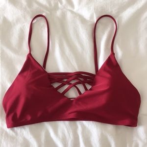 Red bikini top